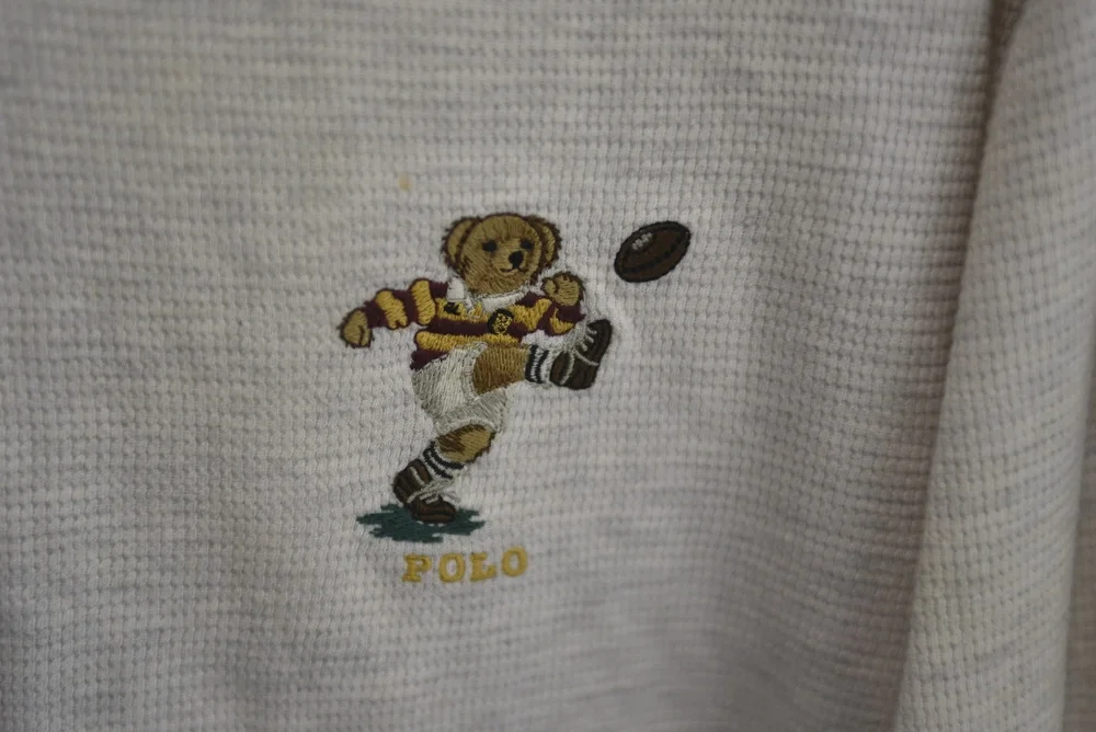 Polo Ralph Lauren Sleepwear Waffle Knit Long Sleeve Shirt L LSC098